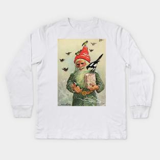 “A Bag of Birdseed” by Jenny Nystrom Kids Long Sleeve T-Shirt